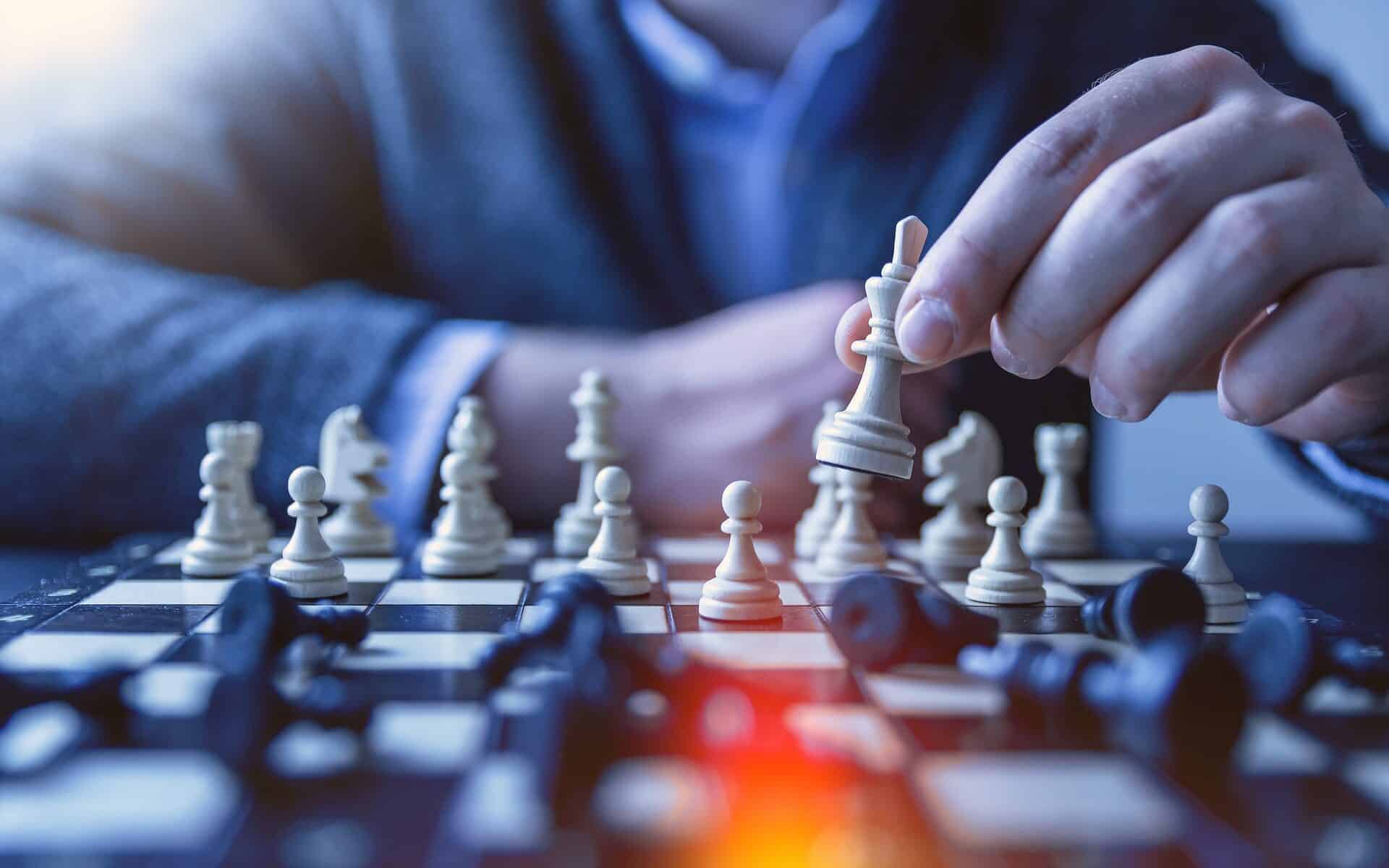real estate leader playing chess